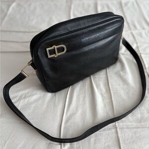 Black Leather Crossbody Bag